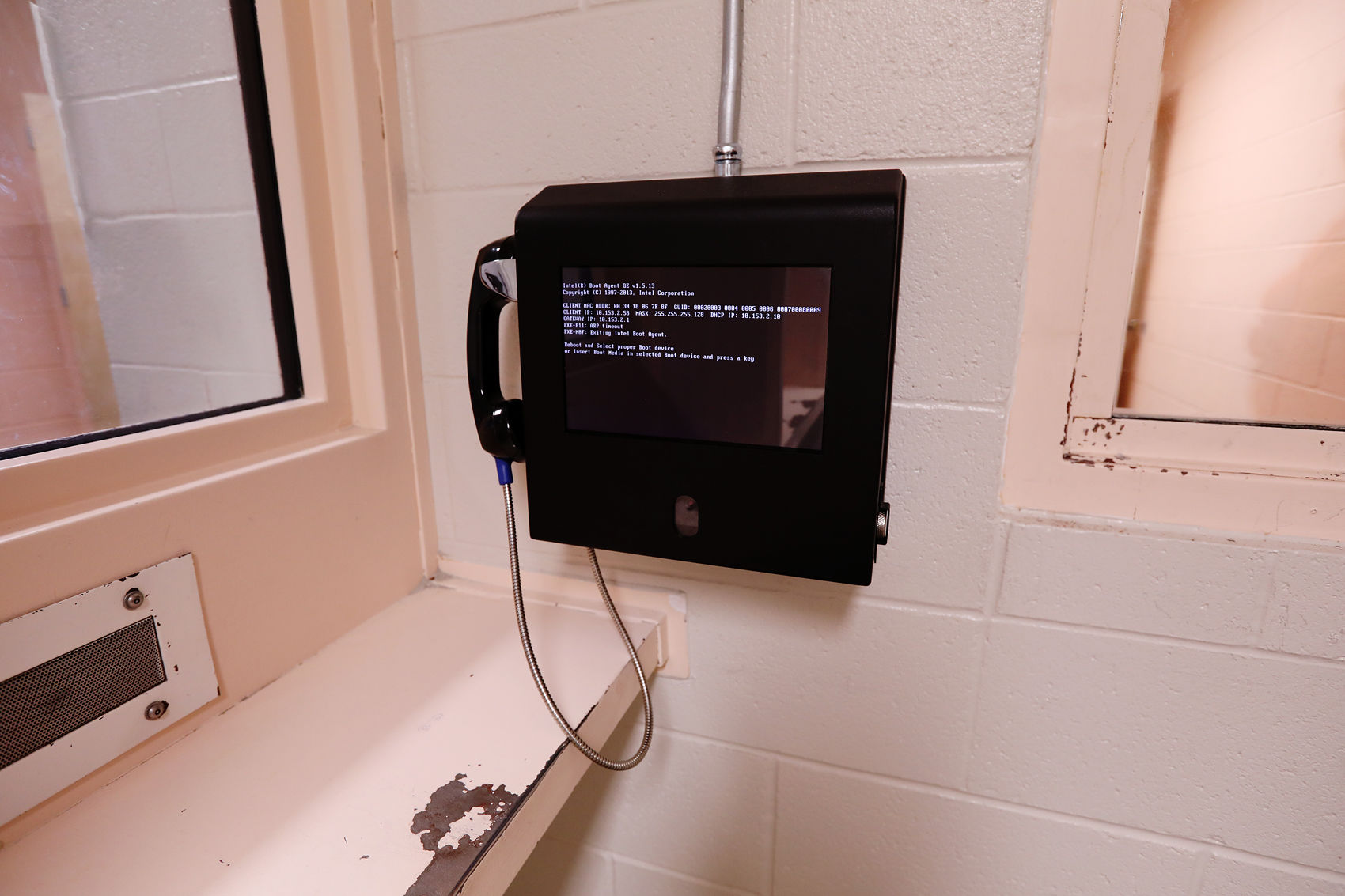 Visiting area in locked housing unit